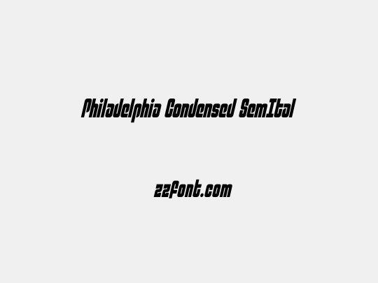 Philadelphia Condensed SemItal