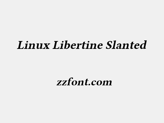 Linux Libertine Slanted