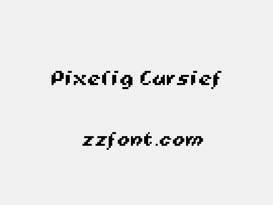 Pixelig Cursief