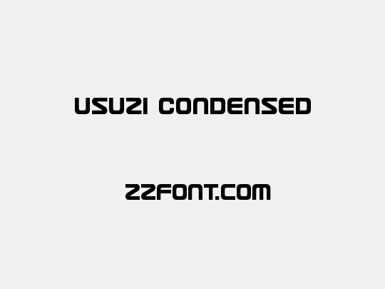 Usuzi Condensed