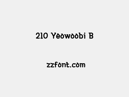 210 Yeowoobi B