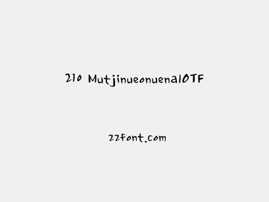 210 MutjinueonuenalOTF