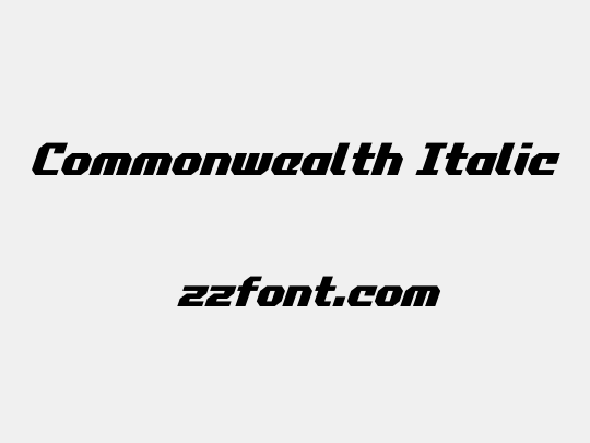 Commonwealth Italic