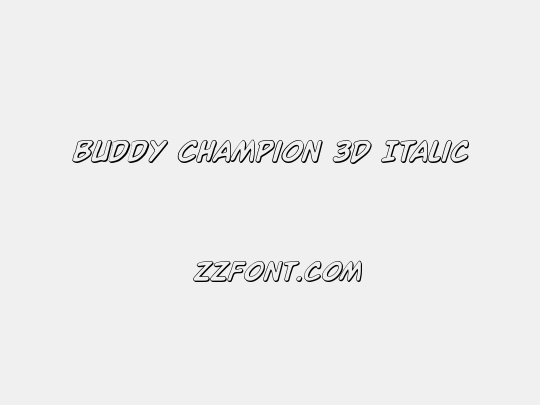 Buddy Champion 3D Italic