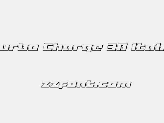 Turbo Charge 3D Italic