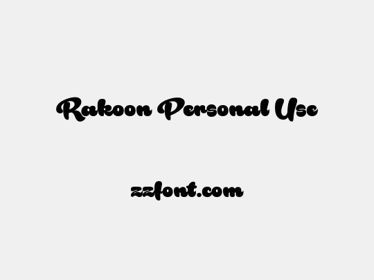 Rakoon Personal Use