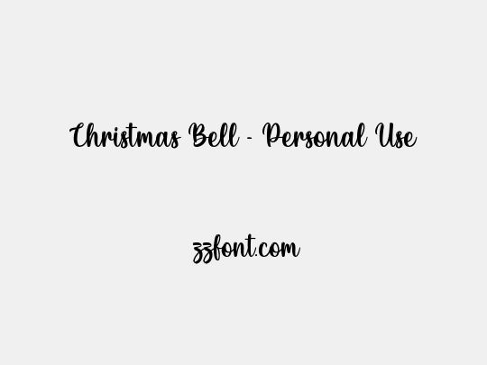 Christmas Bell - Personal Use