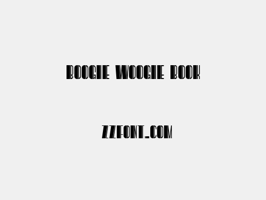 Boogie Woogie Book