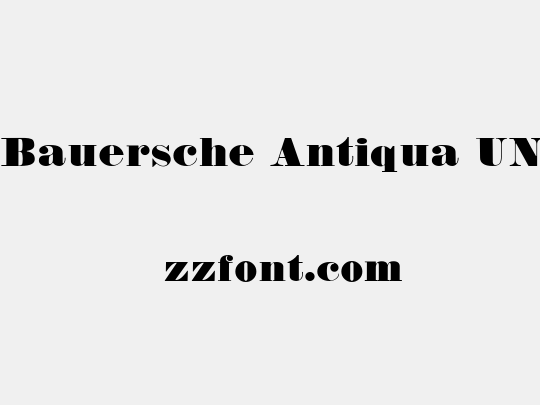 Fette Bauersche Antiqua UNZ Pro