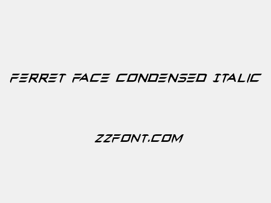 Ferret Face Condensed Italic