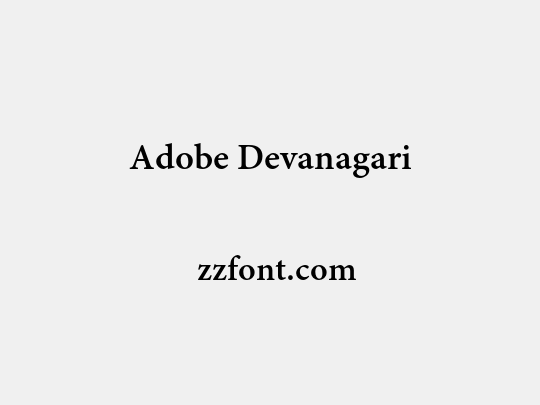 Adobe Devanagari