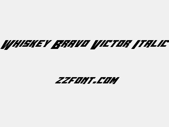 Whiskey Bravo Victor Italic