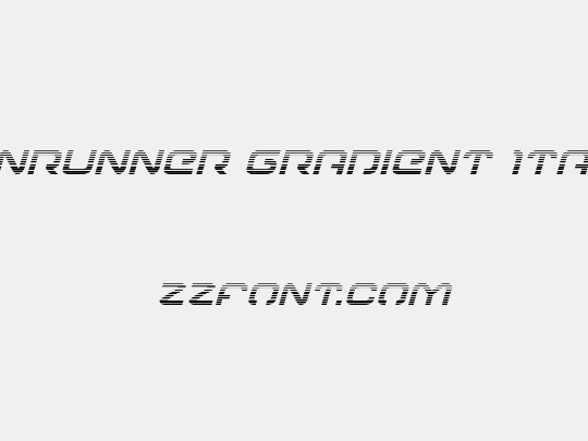 Gunrunner Gradient Italic