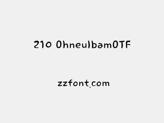 210 OhneulbamOTF