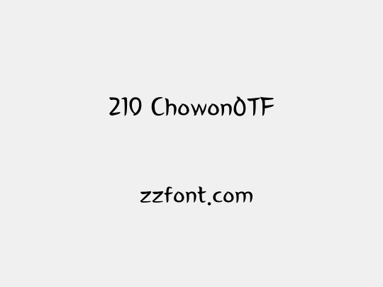 210 ChowonOTF