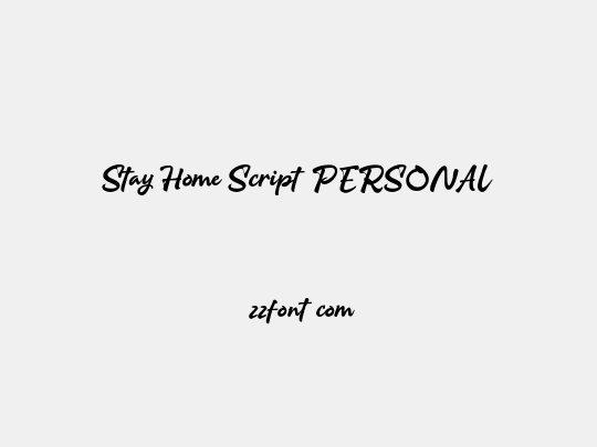 Stay Home Script_PERSONAL