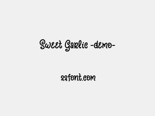 Sweet Garlic -demo-