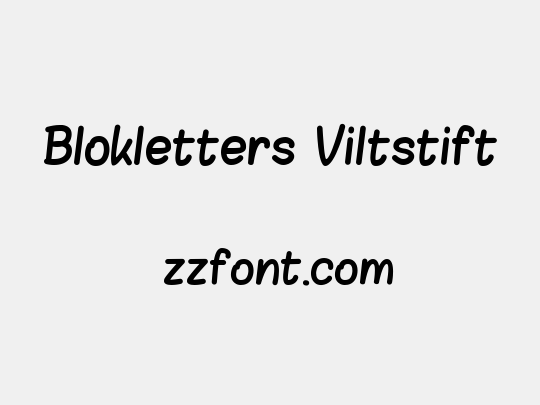 Blokletters Viltstift