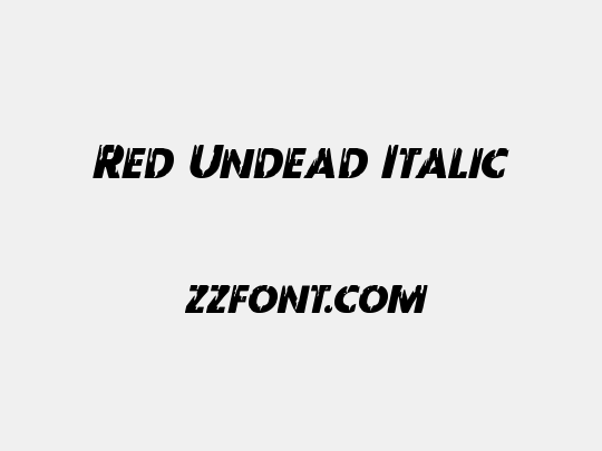 Red Undead Italic