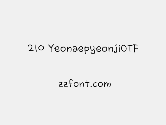 210 YeonaepyeonjiOTF