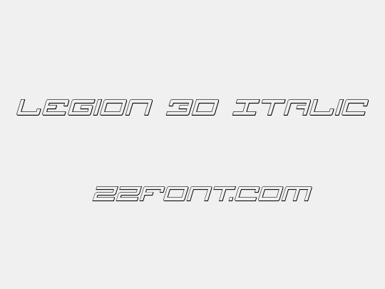 Legion 3D Italic