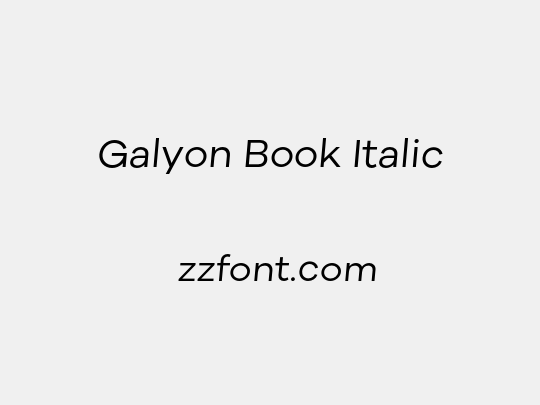 Galyon Book Italic