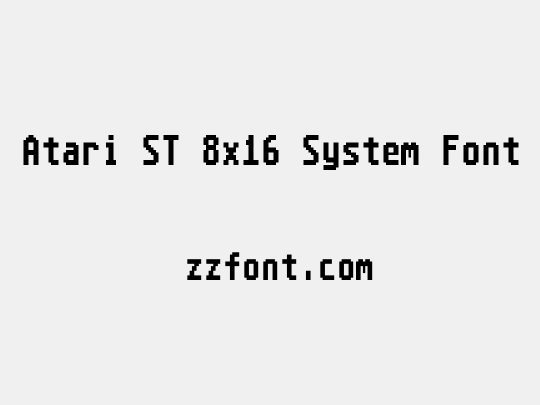 Atari ST 8x16 System Font