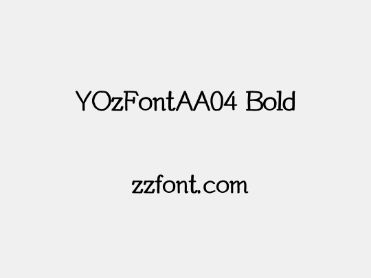 YOzFontAA04 Bold