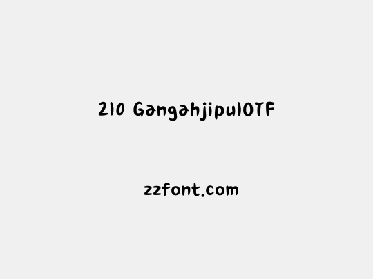 210 GangahjipulOTF