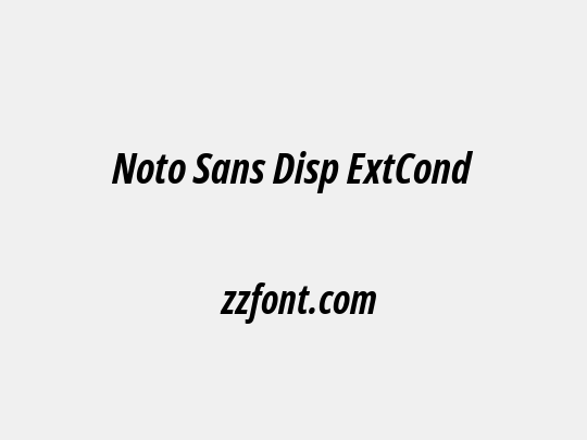 Noto Sans Disp ExtCond