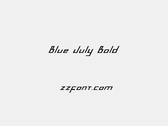 Blue July Bold