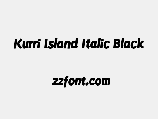 Kurri Island Italic Black