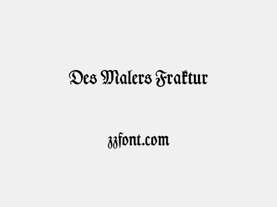 Des Malers Fraktur