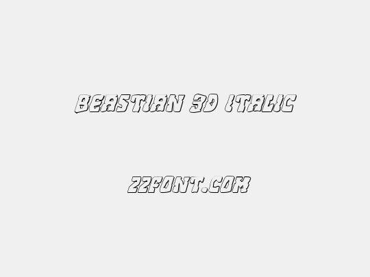 Beastian 3D Italic