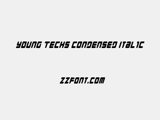 Young Techs Condensed Italic