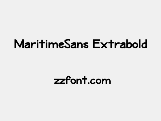 MaritimeSans Extrabold