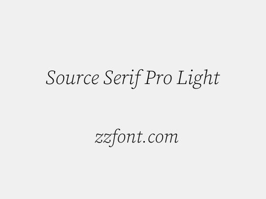 Source Serif Pro Light