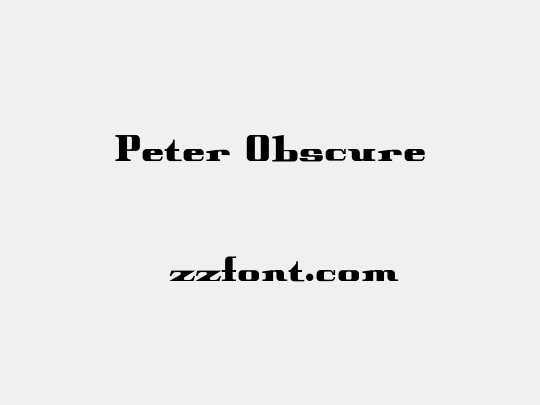 Peter Obscure