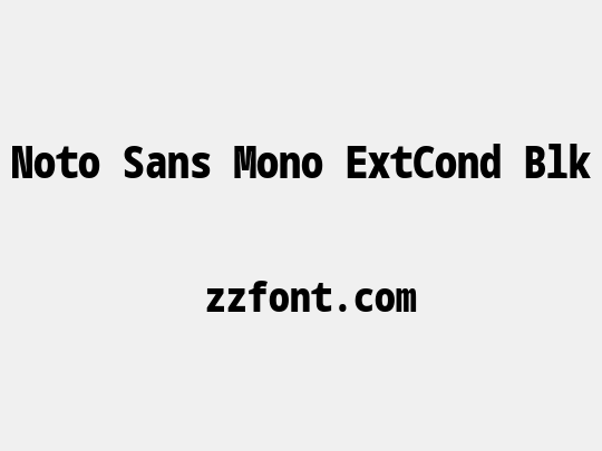 Noto Sans Mono ExtCond Blk