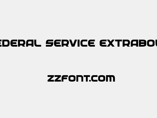 Federal Service ExtraBold