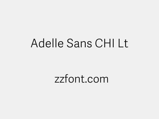 Adelle Sans CHI Lt