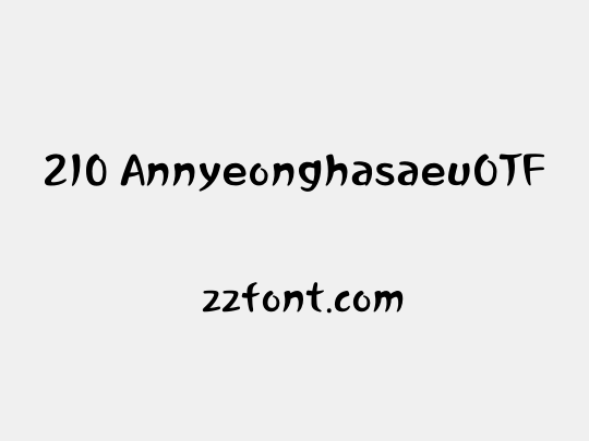 210 AnnyeonghasaeuOTF