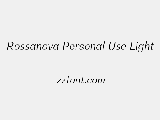 Rossanova Personal Use Light