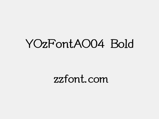 YOzFontAO04 Bold