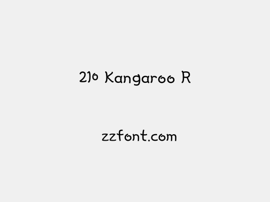 210 Kangaroo R