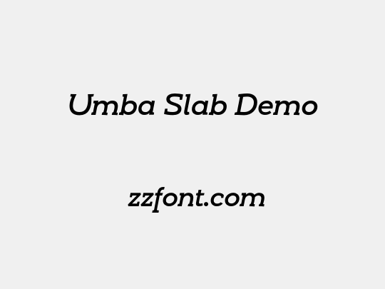 Umba Slab Demo