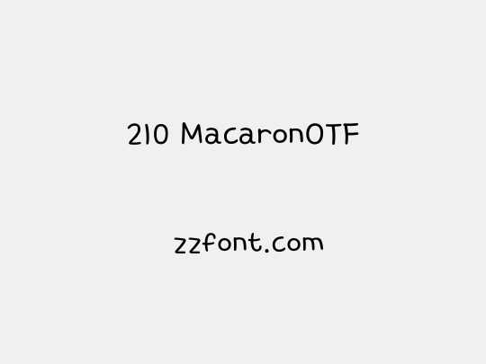 210 MacaronOTF