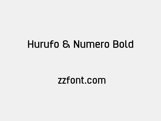 Hurufo & Numero Bold