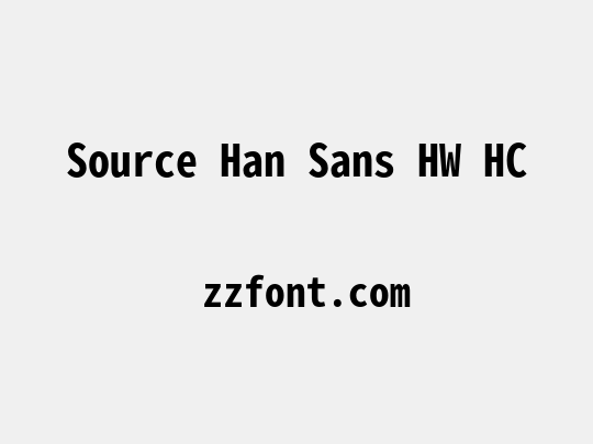 Source Han Sans HW HC