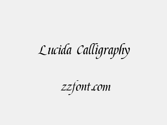 Lucida Calligraphy